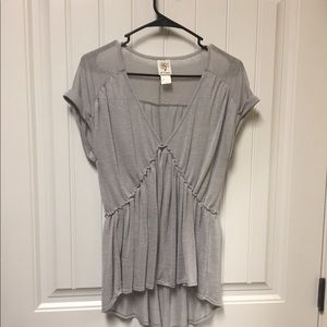 Grey peplum top